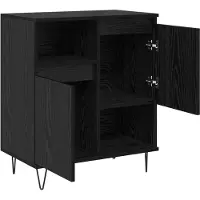 vidaXL Dressoir 3 st Zwart Eiken 60 x 35 x 70 cm