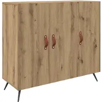 vidaXL Dressoir Artisan Eiken 89,5 x 34 x 80 cm Bewerkt hout