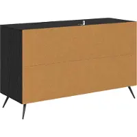 vidaXL Dressoir Zwart Eiken 100 x 36 x 60 cm Bewerkt hout