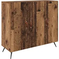 vidaXL Dressoir Oudhout 89,5 x 34 x 80 cm Bewerkt hout