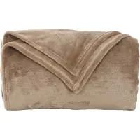 vidaXL Dekentjes 6 st Camel 220 x 240 cm 8.24 kg Fleece