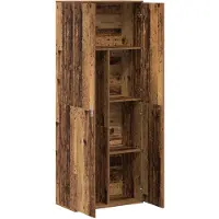vidaXL Highboard 70 x 33.5 x 180 cm Bewerkt hout Oudhout