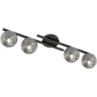 Emibig Plafondlamp Kairo, dimbaar, zwart, Woon-/ Eetkamer, metaal, Modern, plafondlamp