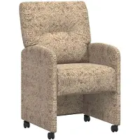 vidaXL Eetkamerstoelen met wielen 2 pcs Lichtgrijs 57 x 67 x 95 cm