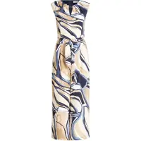 Betty & Co Jumpsuit beige / crème / lichtblauw / donkerblauw