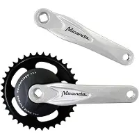 Miranda Crankstel 38T - Aluminium - 170mm - Zwart - Voor stadsfietsen