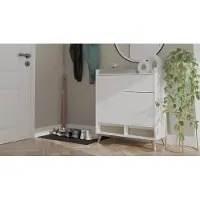 CARUNO Colin Moderne Ladekast met 2 Deuren en Lade - Matwit & Artisan Eik | 80x92x35 cm