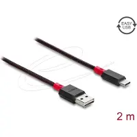 DeLOCK EASY-USB 2.0 Cable Type-A male to USB Type-C male 2 m black