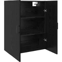 vidaXL Wandkast Zwart Eiken 69,5 x 34 x 90 cm Bewerkt hout