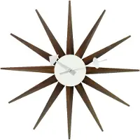Vitra Sunburst Wandklok Walnut