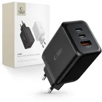 TechProtection Tech Protection 65 Watt 3 Poort USB Oplader Zwart