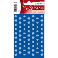 Herma Stickers 6-puntig, zilver, Ø 8 mm - 10 stuks