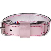 Martin halsband voor hond dakota leer zalmkleurig 45x2,5 cm