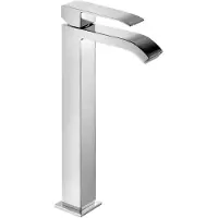 Tres Wastafelmengkraan cuadro met waterval-uitloop 00681001 chroom