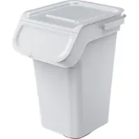Prosperplast Keden - Afvalemmer / Prullenbak met actief koolfilter - 25L - as wit