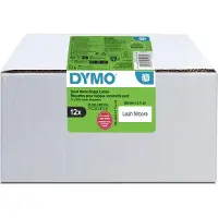 Dymo originele LabelWriter kleine naambadgelabels | 41 mm x 89 mm | Zelfklevend | 12 met elk 300 labels (3.600 zelfklevende etiketten) | voor de LabelWriter labelprinters | Gemaakt in Europa