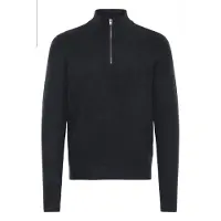 Casual Friday Trui ' CFHEINE halfzip ' donkerblauw