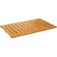 vidaXL Badmat Effen Bruin 80 x 50 cm Hout