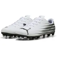 Puma Attacanto II junior voetbalchoenen wit/zwart Jongens/Meisjes Imitatieleer - maat 38
