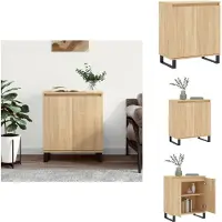 vidaXL Dressoir - Dressoirs - Opbergkast - Buffet - Dressoir 60x35x70 cm bewerkt hout sonoma eikenkleurig