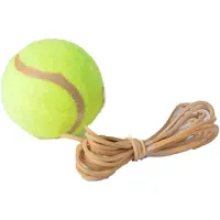 HOT Sports + Toys tennisbal met elastiek voor tennistrainer geel.