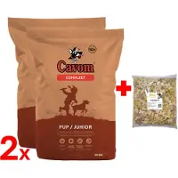 Cavom compleet Pup/Junior - geperste brokken - 2x 20kg met puppykluifjes