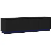 vidaXL TV Kast 180 x 38 x 49 cm Zwart Eiken Bewerkt hout