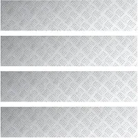 vidaXL Trap Tread 4 st 90 x 20 cm Zilver Aluminium Rechthoekig