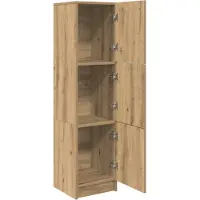 vidaXL Hoge kast Artisan-eikenhout, 31,5 x 32 x 122,5 cm