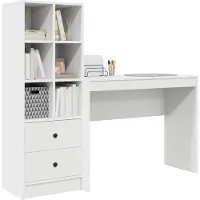 vidaXL Bureau Wit 145,5 x 40 x 127 cm 2 st
