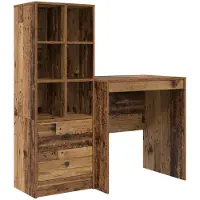vidaXL Bureau Oudhout 115,5 x 50 x 127 cm 2 st