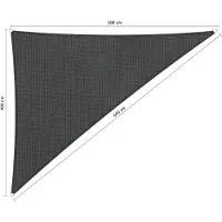 Shadow Comfort 90 graden driehoek 4x5x6,4m DuoColor Carbon Black