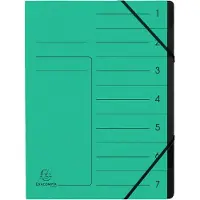 Exacompta Sorteermap 541703E A4 Gewafeld karton Groen 24,5 (B) x 0,5 (D) x 32 (H) cm Pak van 10