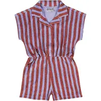 Tumble 'n dry gestreepte playsuit lila Paars Meisjes Katoen Reverskraag - maat 128