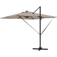 vidaXL Roma Parasol 286 x 284 x 270 cm Aluminium en Polyester