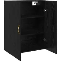 vidaXL Wandkast 2 st Zwart Eiken 69,5 x 34 x 90 cm Bewerkt hout