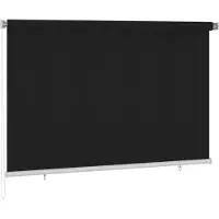 vidaXL Rolgordijn voor buiten 225(B)x140(H) cm zwart