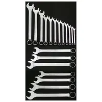 FAMEX 10344-19 Set van 19 combinatiesleutels in chroom vanadium staal