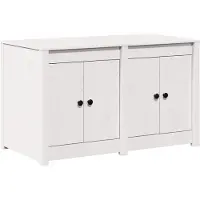 vidaXL Keuken Kast MEPPEL Wit 106 x 55 x 64 cm Massief grenenhout