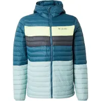 Columbia Sportswear Outdoorjas 'Powder Pass' pastelblauw / donkerblauw / lichtgeel / zwart