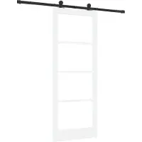 vidaXL Schuifdeur ORKDAL 83 x 211 cm Massief grenenhout en glas