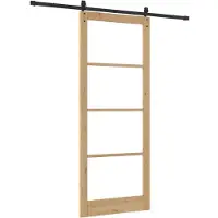 vidaXL Schuifdeur ORKDAL 93 x 232 cm Massief grenenhout en glas