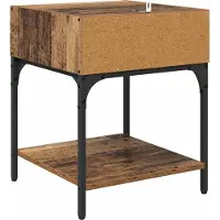 vidaXL Nachtkastje Oudhout 40 x 40 x 50 cm Bewerkt hout