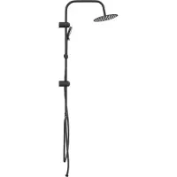 vidaXL Douche systeem Zwart 47 x 20 x 95 cm Roestvrij staal