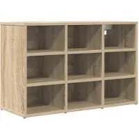 vidaXL Schoenenkast 77,5 x 30 x 51 cm Bewerkt hout Sonoma Eiken
