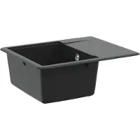 vidaXL Wasbak Zwart 560 x 460 mm 80% Kwarts en 20% Hars
