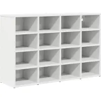 vidaXL Schoenenkast met plank Wit 103 x 30 x 67 cm Bewerkt hout