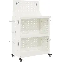 vidaXL Gereedschapswagen Wit 65 x 35 x 111 cm Koudgewalst staal