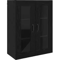 vidaXL Wandgemonteerde Kasten 2 st Zwart eiken 69,5 x 34 x 90 cm