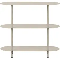 Ebuy24 Wandkast Rieti - Metaal Zand 3-Planken - 90x31x81cm